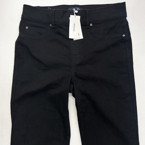 SPANX NWT Flare Jeans Size M Clean Black Pull On Stretch Denim 33" Inseam 20326Q - Picture 2 of 13